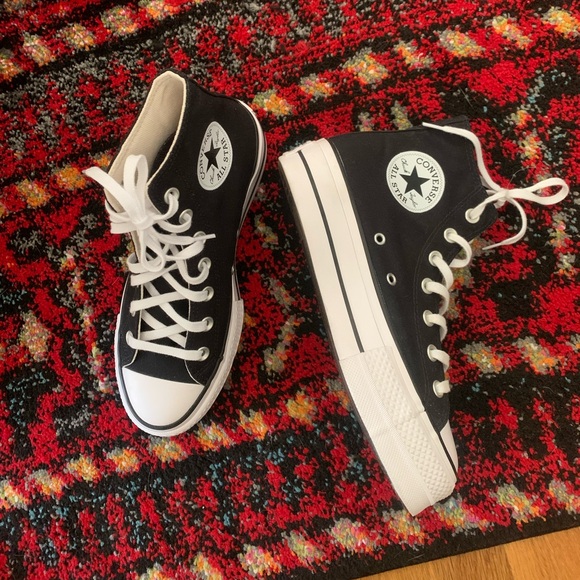 NWB, chuck taylor all stars lift high black and white - Picture 1 of 7